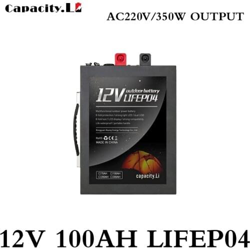 12v lifepo4 100ah battery pack with built-in BMS lithium battery for marine electric motor and RV battery marine golf cart