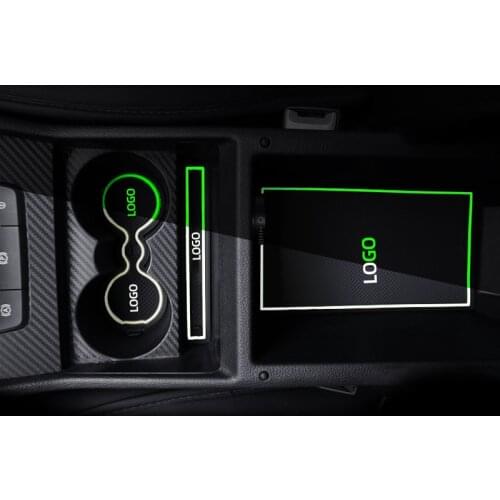 Car Rubber Door Slot Pad Anti-slip Interior Accessories Dustproof Cup Cushion Groove Mat For Skoda Superb 3 2016 2017 2018 2019