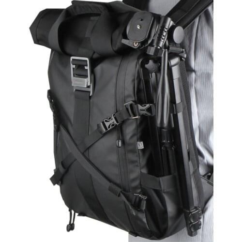 Besnfoto BN-2020 DSLR Backpack Rolltop Laptop Compartment Quick Side Access Waterproof Camera Bag For Hiking Traveling