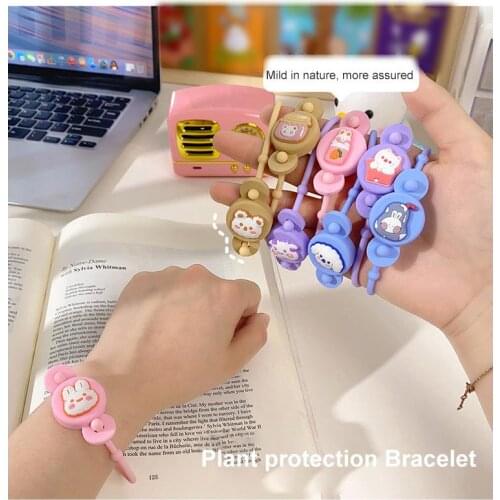 Mosquito Repellent Bracelet Cartoon Plant Essential Oil Mosquito Repellent Outdoor Anti Mosquito Student Bracelet Product Summer