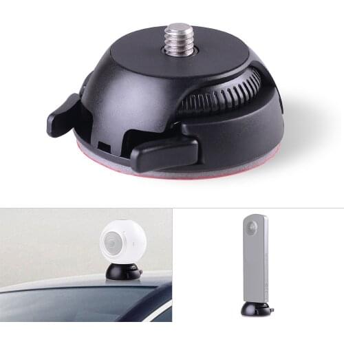 Quick Release Mount Holder with Buckle+Flat Curved Base Adhesive Tape for Samsung Gear 360 Camera for Ricoh Theta S/SC/M15