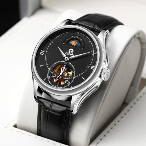 New 2020 Hollow Tourbillon Mechanical Watch Men Luxury Brand Automatic Business Waterproof Male Leather Clock Relogio Masculino
