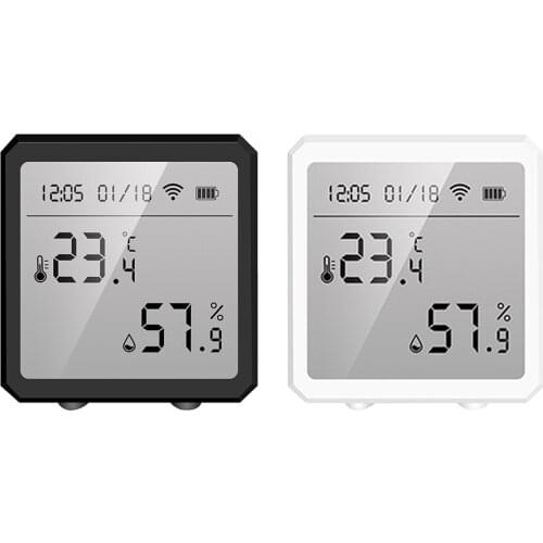 WIFI Temperature Humidity Meter Sensor Smart Digital Indoor Hygrometer Thermometer LCD Screen Indoor Detector Home Assistant