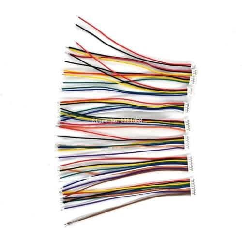 5PCS Cable Connector XH 1.25 Single Electronic Wire Connectors 2/3/4/5/6/7/8/9/10 Pin 10cm DIY Line Forward Direction 28AWG