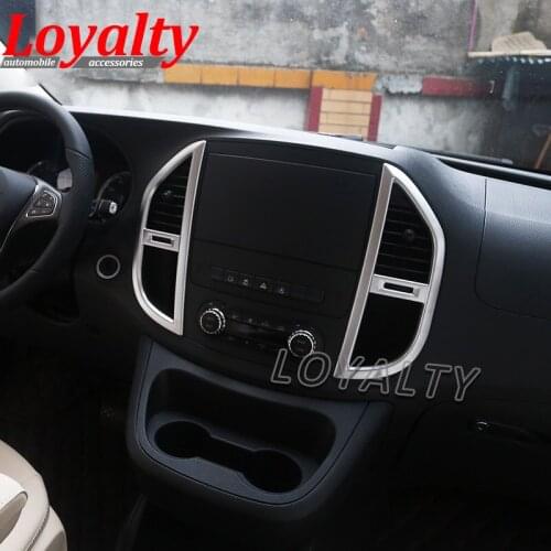 Loyalty for Mercedes-Benz Vito V-Class V260 2016 2017 2018 Central Air vent Outlet Cover TrimABS Chrome Car Accessories Styling