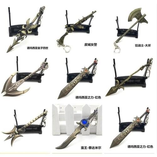 Hot Online Game Weapon Alloy Key Chain Key Ring Pendant 36 Style