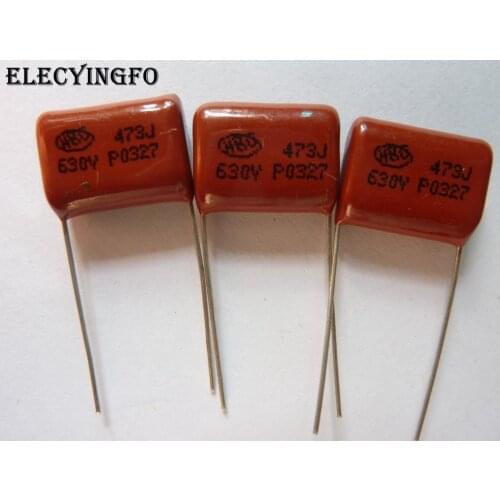 10pcs/50pcs/100pcs CBB 473 630V 473J CL21 0.047uF 47nF P15 Metallized Polypropylene Film Capacitor