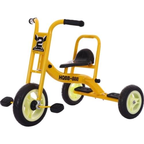 12 Inch Multifunction 3 Wheel Bicycle Baby Push Trolley Kids Bikes Double Seat Three Wheel Stroller Bicycle Travel Cart 2-8Y