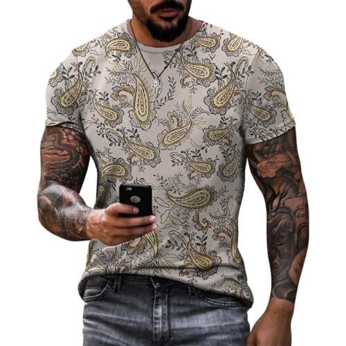 2021 Summer New Pattern Printed Mens T-shirt Casual Oversized Short Sleeve Clothes Streetwear Hip Hop 3D Printed Top T-shirt