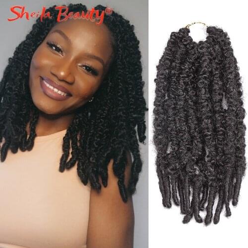 Soft Butterfly Locs Crochet Hair 10inch Distressed Locs Faux Crochet Braids Hair Synthetic Crochet Twist Braiding Hair