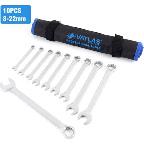 10pcs Torx Wrench 8-22mm Combination Wrench Set Dull Polished Chrome Vanadium Steel Keys For Repair Car Spanner Wrench