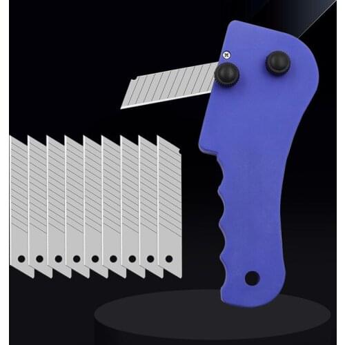 Burr Trimming Knife Cutter Kit 1PC Scraper+10pc Blades Copper Tube Wood Reamer Burr Edge Deburring Neaten Scraper Hand Tools Set