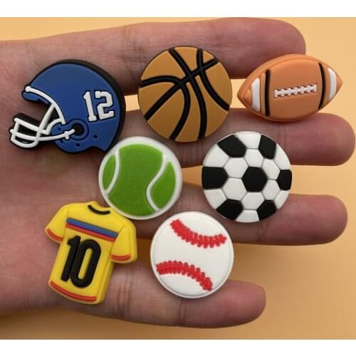 Single Sale 1Pcs Basketball Football Tennis Helmet Slipper Accessories Sandals Decoration For Kids Favor Cute X-mas Gift