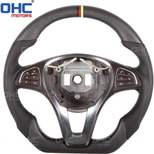 100% Real Carbon Fiber Steering Wheel compatible for MB W205,S205 W205,S205 W213,S213, X156 C205,A205 C E Class GLA GLC