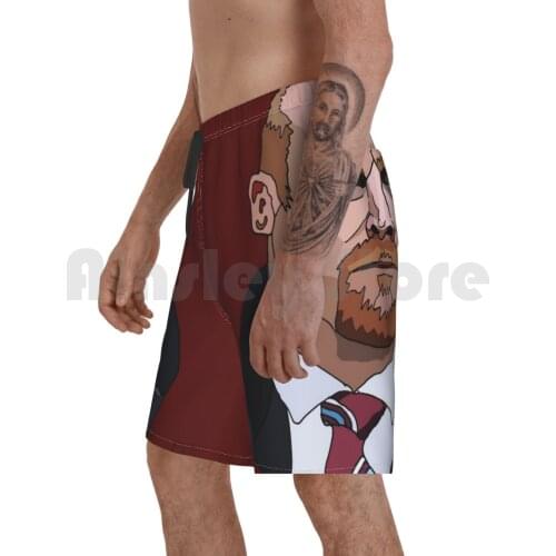 Sean Dyche Beach Shorts Men Beach Pants Swim Trunks Sean Dyche Burnley Burnley Football England Manager Ginger Beard
