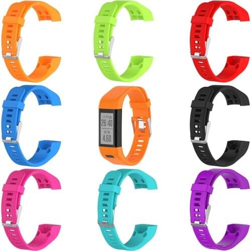 Replacement Silicone Striped Sport Straps with Tool Kits for Garmin Vivosmart HR+ Plus Approach X10/X40 Tracker Watch Band