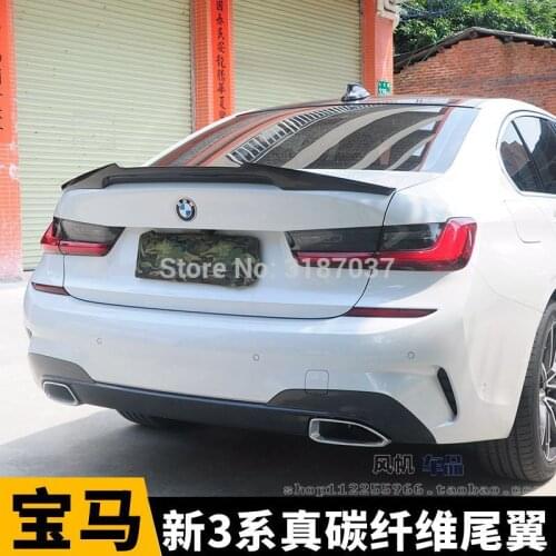 For BMW 3 Series G20 330i 340i Spoiler 2019+ Carbon Fiber rear boot Wing Spoiler Rear Roof Spoiler Wing Trunk Lip Boot Cover