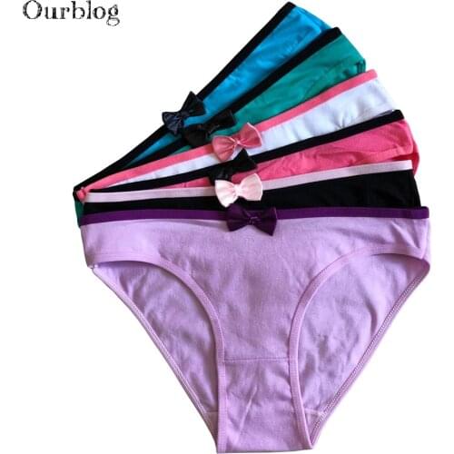 OURBLOG Woman Underwear Women Cotton Sexy Panties Lace Female Ladies Knickers Briefs Lingerie for Women 5pcs /lot SIZE M L XL