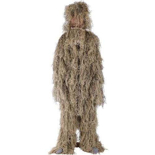 LOOGU Woodland Camo Jungle Tactical Ghillie Suit Kit Military Camouflage Durable Sniper Suit Tactical Clothing For Hunting Hide