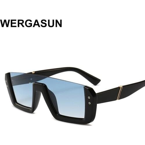WERGASUN Square Sunglasses Women Vintage Street Avant-garde Small Frame Sun Glasses Men Outdoor Personality Sun Eyeglasses