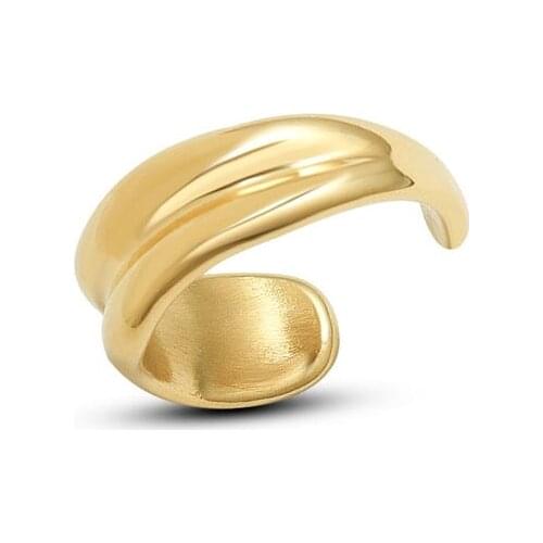 2021 New Stainless Steel Gold Metal Rings For Women Creative Punk Irregular Geometric Open Rings Party Gift Anillos Wholesale