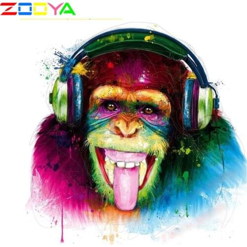 Zooya 5D Diy Full Diamond Animal Diamond Mosaic Monkey Diamond Painting Diamond Embroidery Cross Stitch Home Decoration Sp438