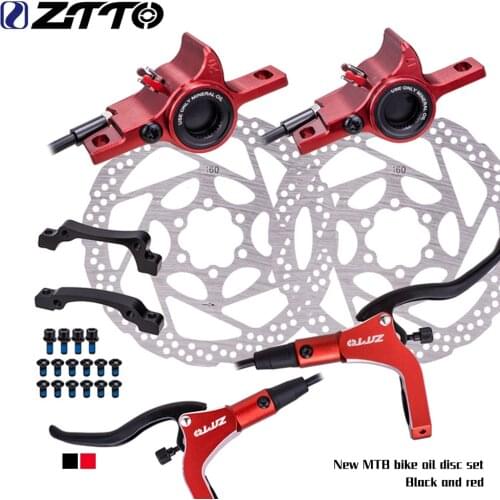 ZTTO NEW MTB Bike Hydraulic Disc Brake V1 CNC Calipers Dual Piston Left Front Right Rear Rotor Oil Pressure Rotor M6100 MT200