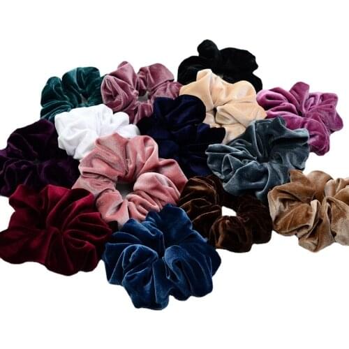 10 Pieces Big Size Velvet Scrunchies Girls’ Hair ties Women Hair Elastics Ties Accessories