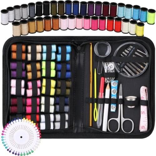 128pcs DIY Knitting Sewing Box Portable Travel Sewing tool set Needle Thread Stitching Embroidery Craft Sewing Kits Organizer