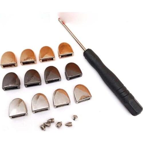 4pcs /1 set of Metal Shoelaces Tips Head No Tie Shoelaces Metal Lace Lock DIY Sneaker Kits Silver Gold Black Metal lace buckle