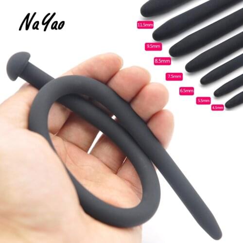 40cm Super long Soft Silicone Penis Plug Tube Catheters Sounds Stretching Male Chastity Urethral Dilators Sex Toys for Men A307