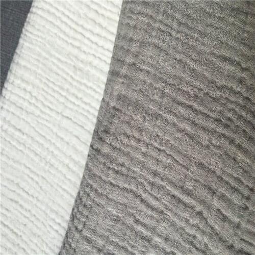 Natural 100% Cotton double Gauze Soft Fabric 140 cm 54'' width 140 gsm baby blanket sewing fabric 500 meters wholesale CD03A