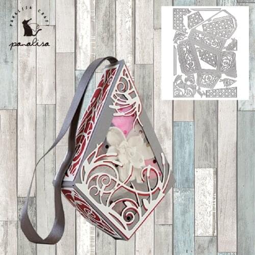 Panalisacraft Diamond Gift Box Metal Cutting Dies Craft Dies Scrapbooking Card Making Album Embossing Stencil Die Cut Decoration
