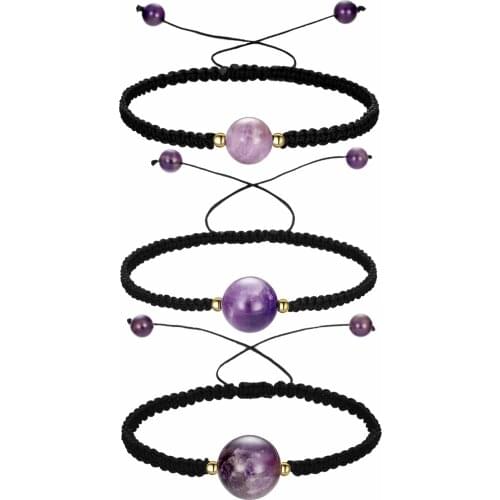 ASHMITA 1PCS Natural stone Woven Friendship Bracelets 10mm 12mm 14mm Simple Round ball Beads Chakra bangles for women Jewelry