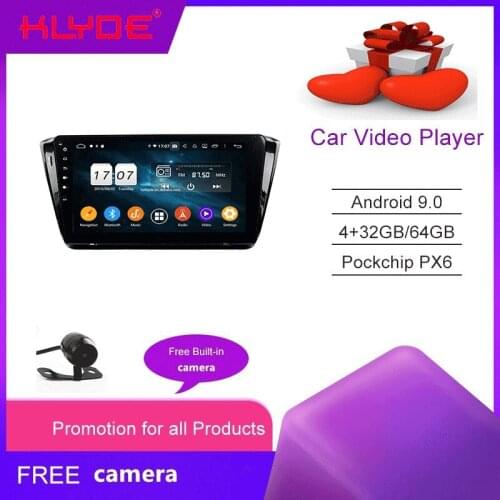 KLYDE Android 10 Car Radio Stereo Multimedia Player For S koda Superb 2015-2019 GPS Navi Wifi BT SWC CAMERA