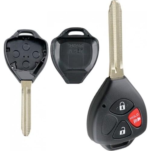 3 Buttons Uncut Car Remote Control Key Shell Case Smart Key Fob Case Fit for Toyota Corolla RAV4 Yaris Venza Scion tC xA xd