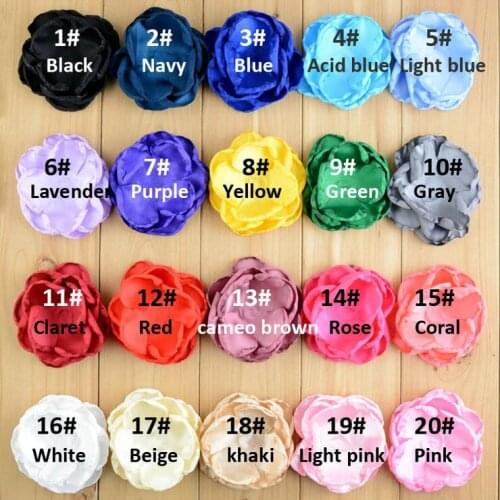 30PCS 8CM fabric flower for kid headband DIY craft can choose colors(HMF-30)