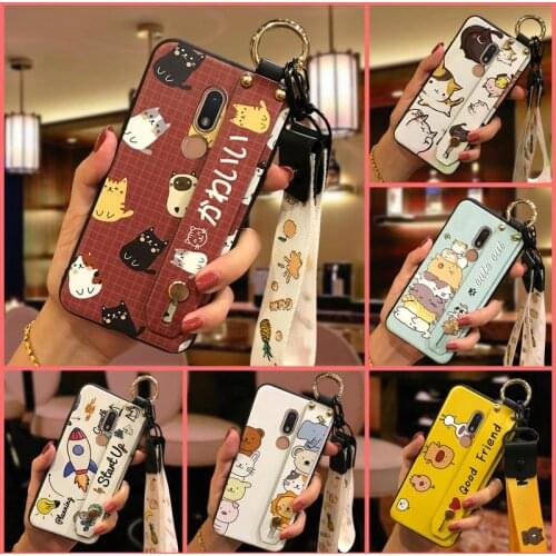 Dirt-resistant Soft Phone Case For Nokia C3 Anti-dust For Girls Fashion Design Wristband Silicone