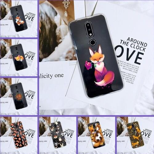 Kawaii Fox Animal Cute Flower Cartoon Phone Case For Nokia 7.1 6.1 5.1 3.1 2.1 Plus Soft Silicone Back Cover For Nokia 4.2 3.2