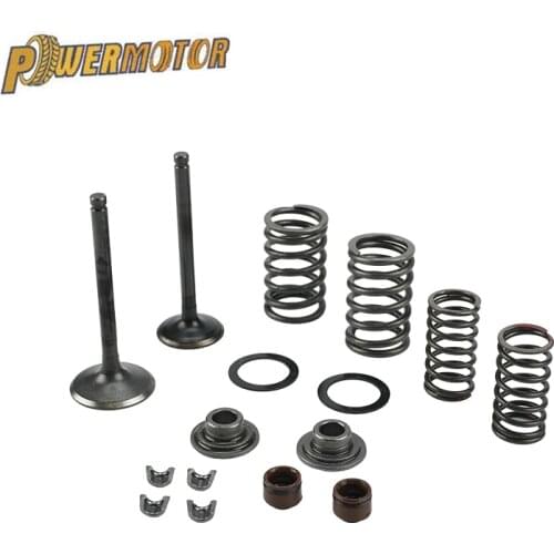 Motorcycle Engines Intake Exhaust Valve comp Springs Cotter Seal Assy or Lifan 125 140 150cc Horizontal Dirt Pit Bike ATV Quad