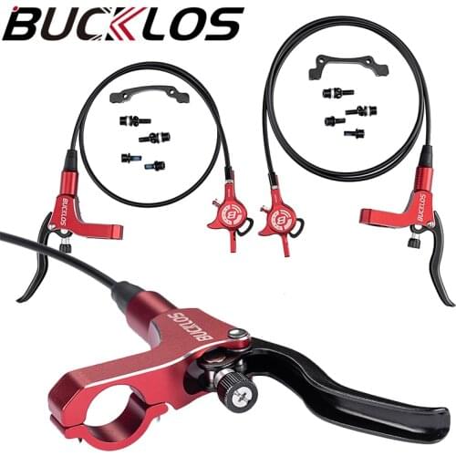 BUCKLOS MTB Road Bike Hydraulic Disc Brake Calipers Bicycle Front Rear 800/1500mm Oil Pressure Disc Brake Set with 160 Adapter