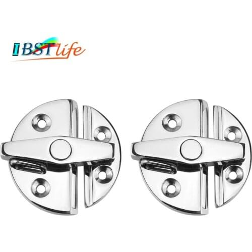 2PCS Marine Grade Stainless Steel 316 Boat Door Cabinet Hatch Round Turn Button Twist Catch Latch Marine Hardware Accessories