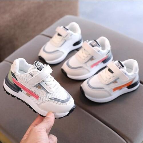 Boys Breathable Casual Sneakers Baby Toddler Shoes Girls Shoes with Anti-slippery Children Wear-resistant Sneakers Size 21-30 SM