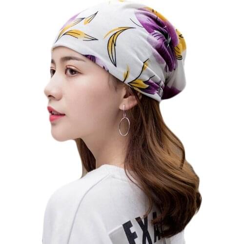 Fashion Knitted Cotton Skullies Beanies For Women Multifunctional Collar Hat Cap Female Spring Autumn Outdoor Windproof Caps