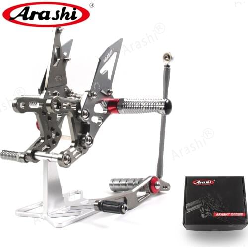 Arashi Motorcycle Rider Rearset For YAMAHA YZF R1 2009 - 2014 CNC Adjustable Footrests Foot Pegs YZF-R1 2010 2011 2012 2013
