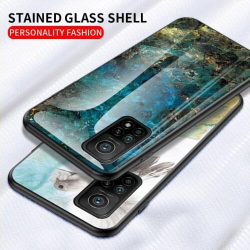 Marble Luxury Tempered Glass Phone Case TPU Protective Hard Cover for Xiaomi Mi A1 A2 A3 CC9 Mi 9 Pro 10 Pro 10T Lite Max3 Mix 2