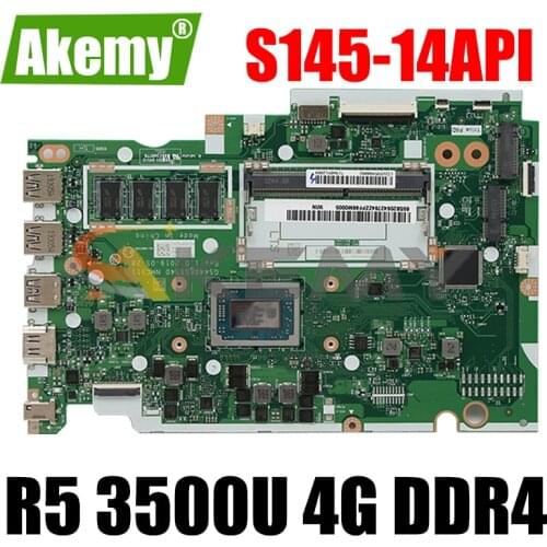 NM-C511 For Lenovo IdeaPad S145-14API portable motherboard NM-C511 with CPU R5 3500U and 4G DDR4 100% test work Mainboard