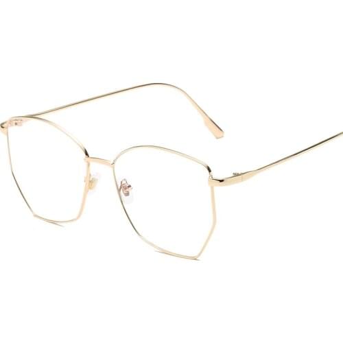 2021 new Retro Vintage Reading eyewear Women metal Glasses Frame Fashion Ladies Shield Clear Lens Glasses Leisure glasses