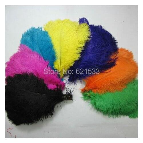 Wholesale!100pcs/lot High Quality PURE OSTRICH FEATHERS 18-20inch/45-50CM for wedding 10Colours available freeshipping