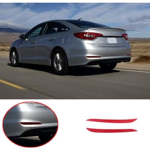 2 Pcs Left/Right Car Rear Bumper Reflector For Hyundai sonata2015 2016 2017 Signal Lamp Car Exterior Accessories Decoration